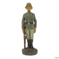 Elastolin Soldier standing at attention, rifle down