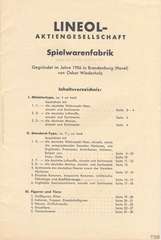 Lineol, Preisliste 1939/40 für die echten LINEOL-Soldaten, Fahrzeuge, Figuren und Tiere, Page 1