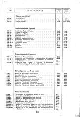 Lineol, Preisliste 1936 für die echten LINEOL-Soldaten, Fahrzeuge, Figuren und Tiere, Page 23