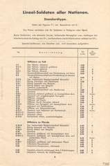 Lineol, Preisliste 1939/40 für die echten LINEOL-Soldaten, Fahrzeuge, Figuren und Tiere, Page 5