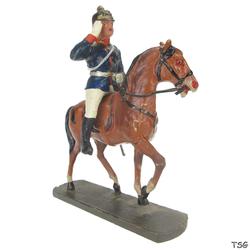 Elastolin Officer on horseback, greeting