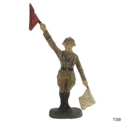 Elastolin Signals soldier standing with signal flags