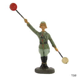 Elastolin Signals soldier standing, with signal discs