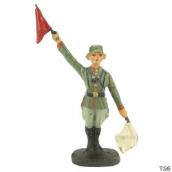 Elastolin Signals soldier standing with signal flags