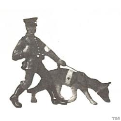 Lineol Paramedic walking, with dog