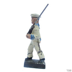 Lineol Sailor marching, rifle on shoulder