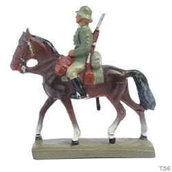 Lineol Cavalryman on horseback, rifle on the back
