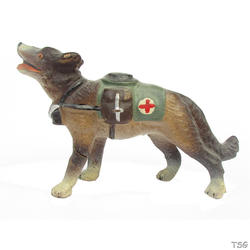 Lineol Ambulance dog standing, barking
