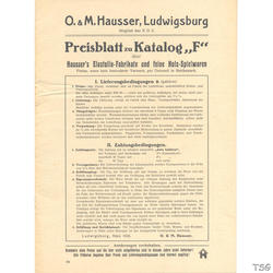Elastolin Hausser price list 1934