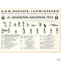 Elastolin Hausser dealer catalogue 1932 (supplement)