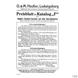 Elastolin Hausser price list 1927