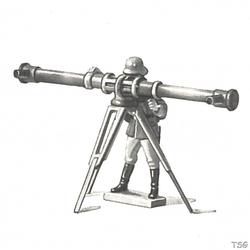 Lineol Gunner standing with large range-finder
