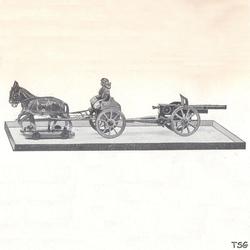 Elastolin Gun train with 2 mules