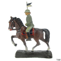 Elastolin Cavalry soldier on horseback with lance