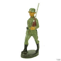 Elastolin Soldier marching, rifle on shoulder