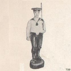 Elastolin Sailor marching, rifle on shoulder