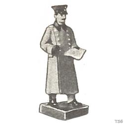 Lineol Officer standing, with map