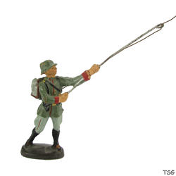 Elastolin Signals soldier standing, laying cable