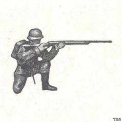 Elastolin Soldier kneeling, shooting with rifle