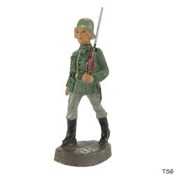 Kienel Soldier marching, rifle on shoulder