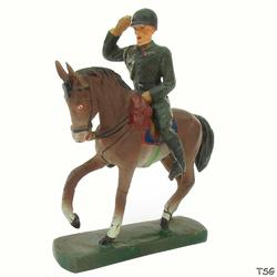 Elastolin Officer on horseback, greeting
