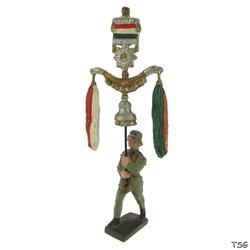 Lineol Soldier marching, with jingling johnny