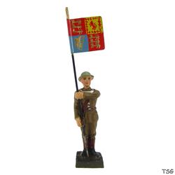 Lineol Standard bearer standing at attention, with royal standard
