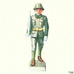 Lineol Officer marching, with raised sword