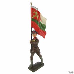 Lineol Flag bearer marching with war flag