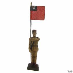 Lineol Standard bearer standing at attention, with standard