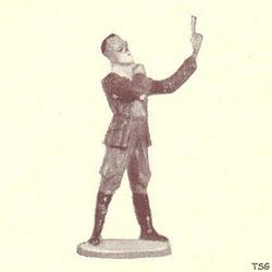 Elastolin Soldier standing, shaving himself