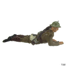 Lineol Soldier lying, observing