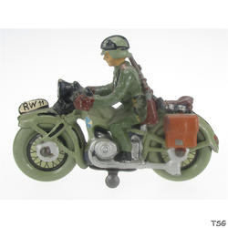 Elastolin Soldier on motorcycle