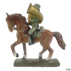Lineol Helicon horn player on horseback