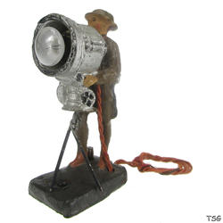 Elastolin Signals soldier standing, with searchlight
