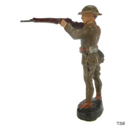 Elastolin Soldier standing, shooting with rifle