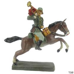 Elastolin Bugler on horseback, signaling