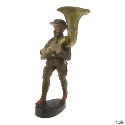 Elastolin Helicon horn player marching