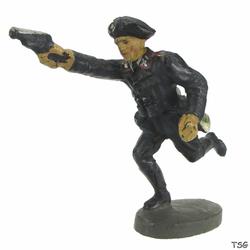 Elastolin Officer attacking with pistol