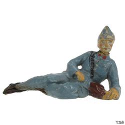 Elastolin Soldier lying on his side