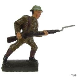 Lineol Soldier assaulting, with rifle