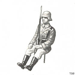 Lineol Soldier sitting with rifle