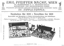 Tipple-Topple Emil Pfeiffer Nachfolger, Neuheiten für 1929
