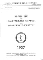 Tipple-Topple Preisliste zum illustrierten Katalog 1937