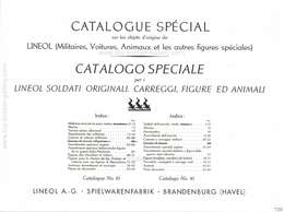 Lineol, Lineol - Catalogue Spécial No. 10, Catalogo Speciale No. 10 (französisch / italienisch) - 1937, Page 1