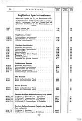 Lineol, Preisliste 1937/38 für die echten LINEOL-Soldaten, Fahrzeuge, Figuren und Tiere, Page 17